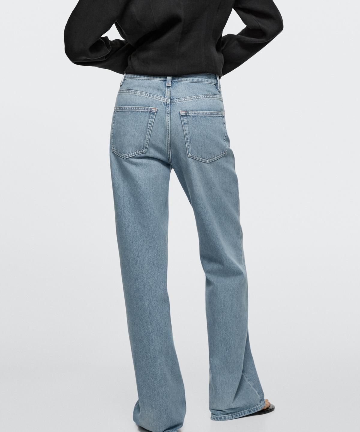 마시모두띠(MASSIMO DUTTI) 하이웨이스트 와이드 레그 진