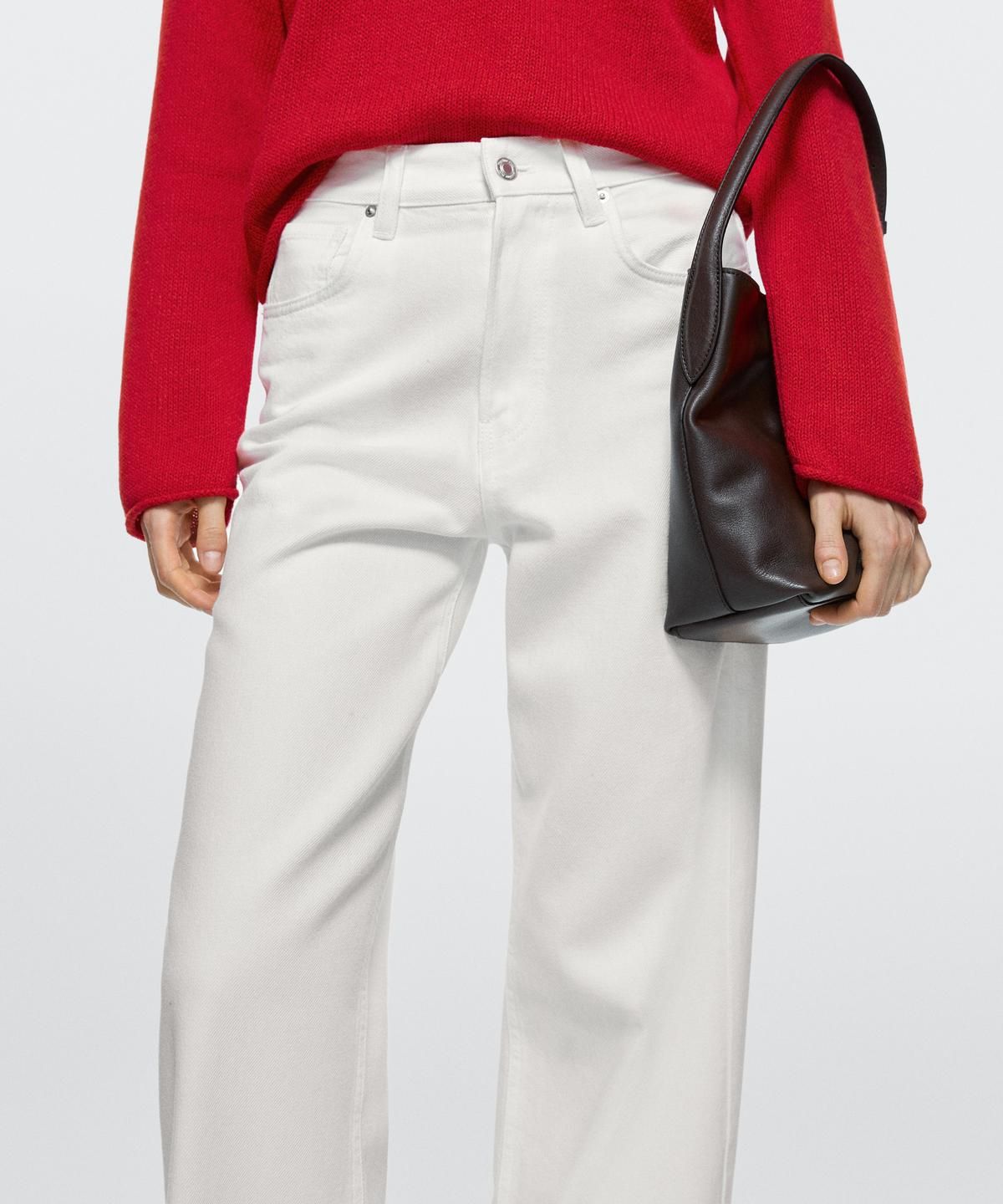 마시모두띠(MASSIMO DUTTI) 하이웨이스트 와이드 레그 진