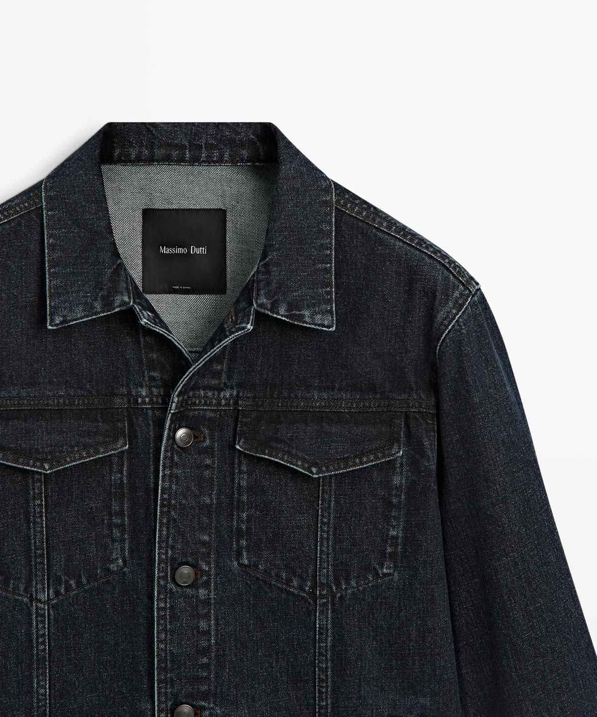 마시모두띠(MASSIMO DUTTI) 데님 칼라 디테일 재킷