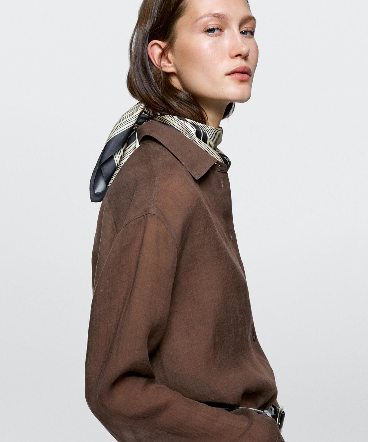 마시모두띠(MASSIMO DUTTI) 하이웨이스트 와이드 레그 진