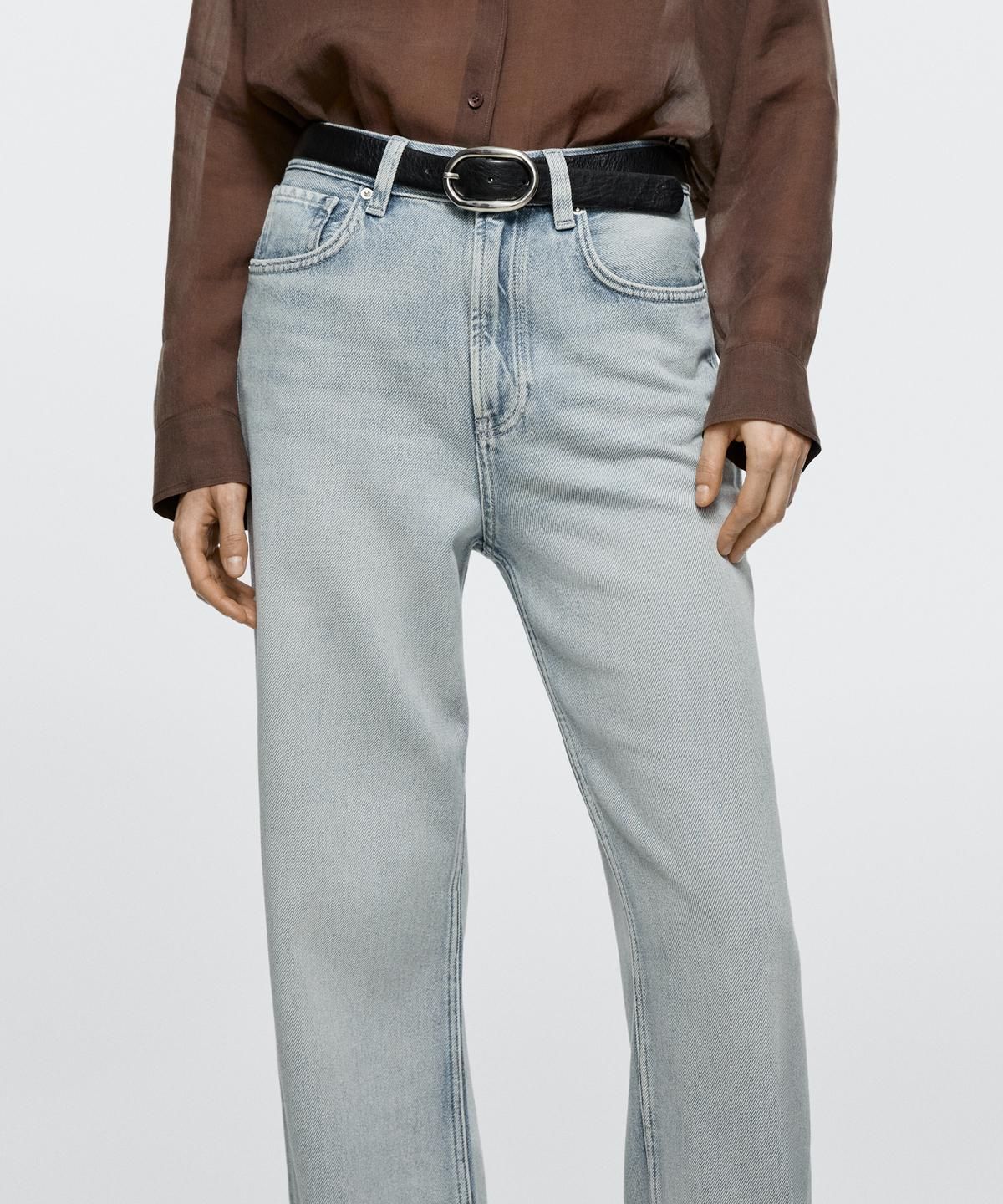 마시모두띠(MASSIMO DUTTI) 하이웨이스트 와이드 레그 진