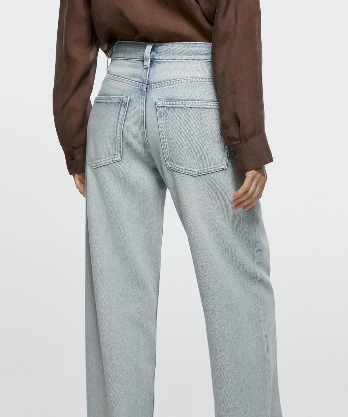 마시모두띠(MASSIMO DUTTI) 하이웨이스트 와이드 레그 진