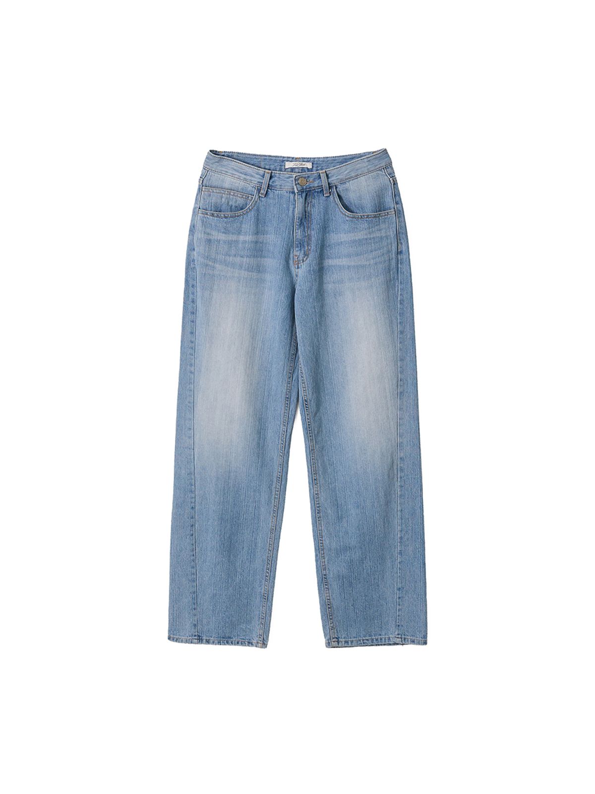기준(KIJUN) Washed Relaxed Fit Jeans Blue