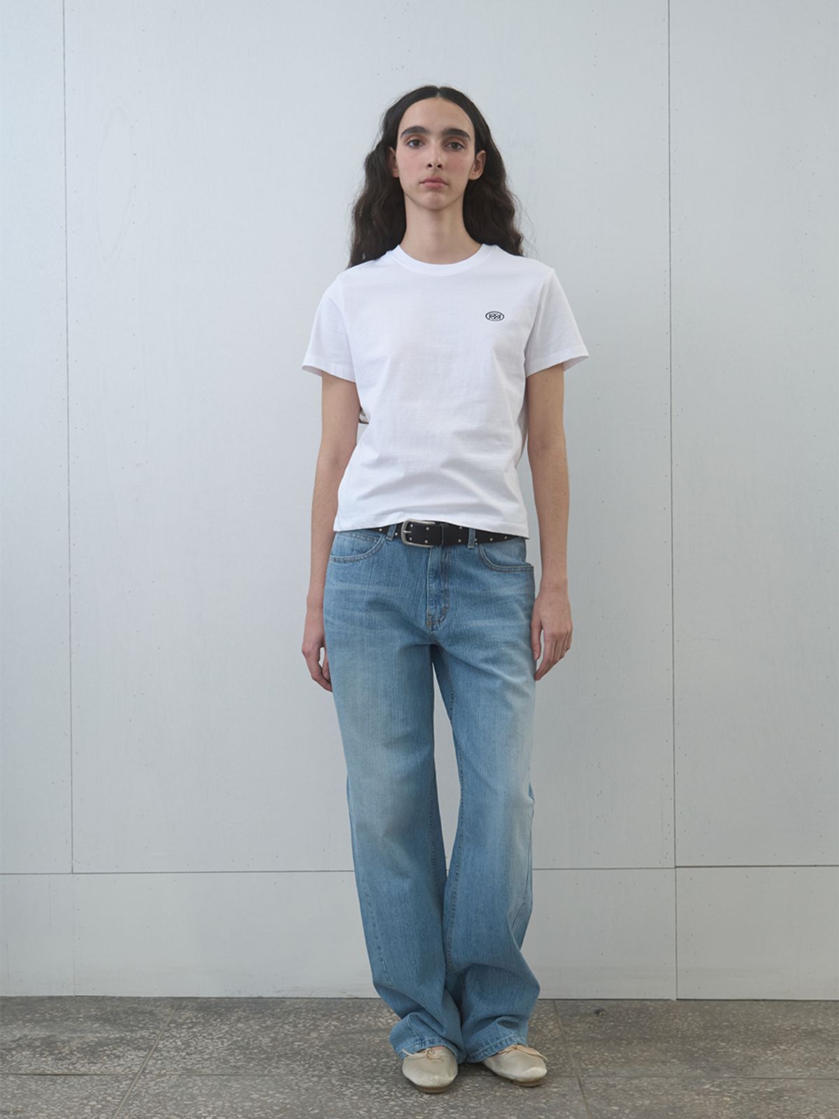 기준(KIJUN) Washed Relaxed Fit Jeans Blue