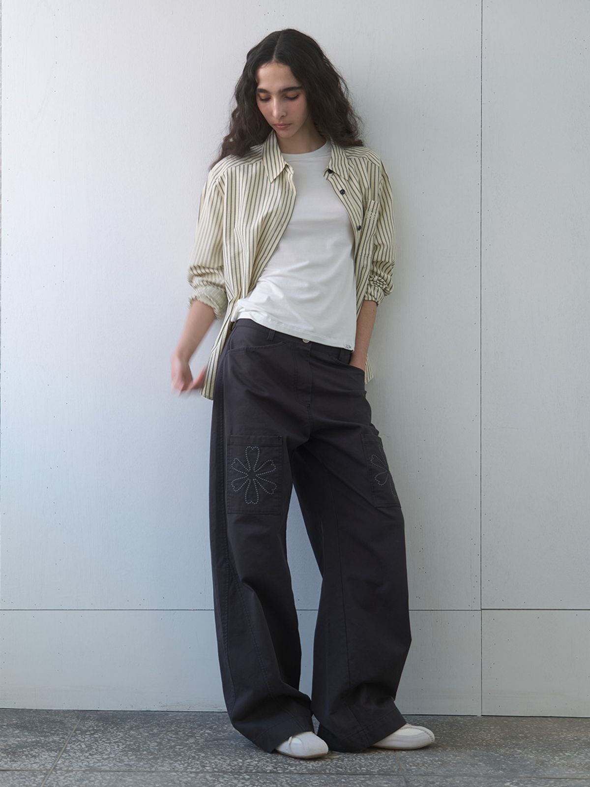 기준(KIJUN) Clover Pocket Pants Black
