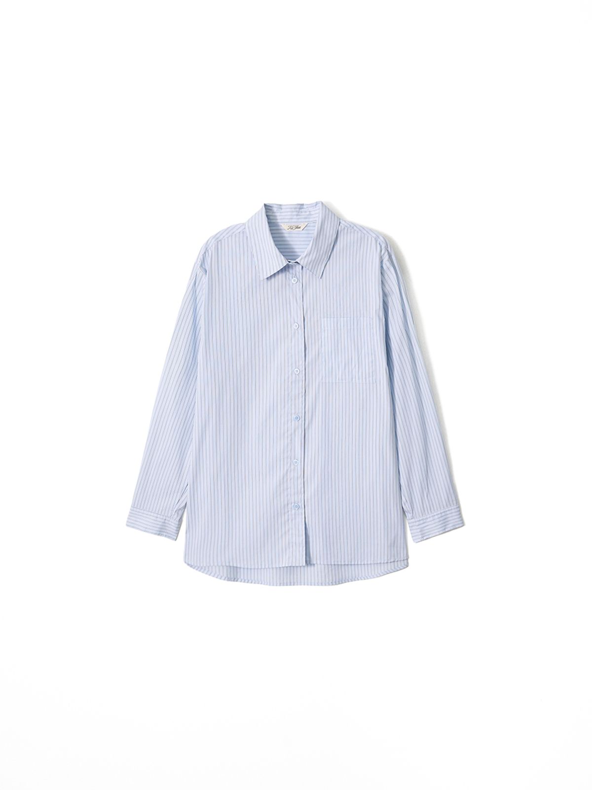 기준(KIJUN) Stripe Oversized Shirt Sky Blue