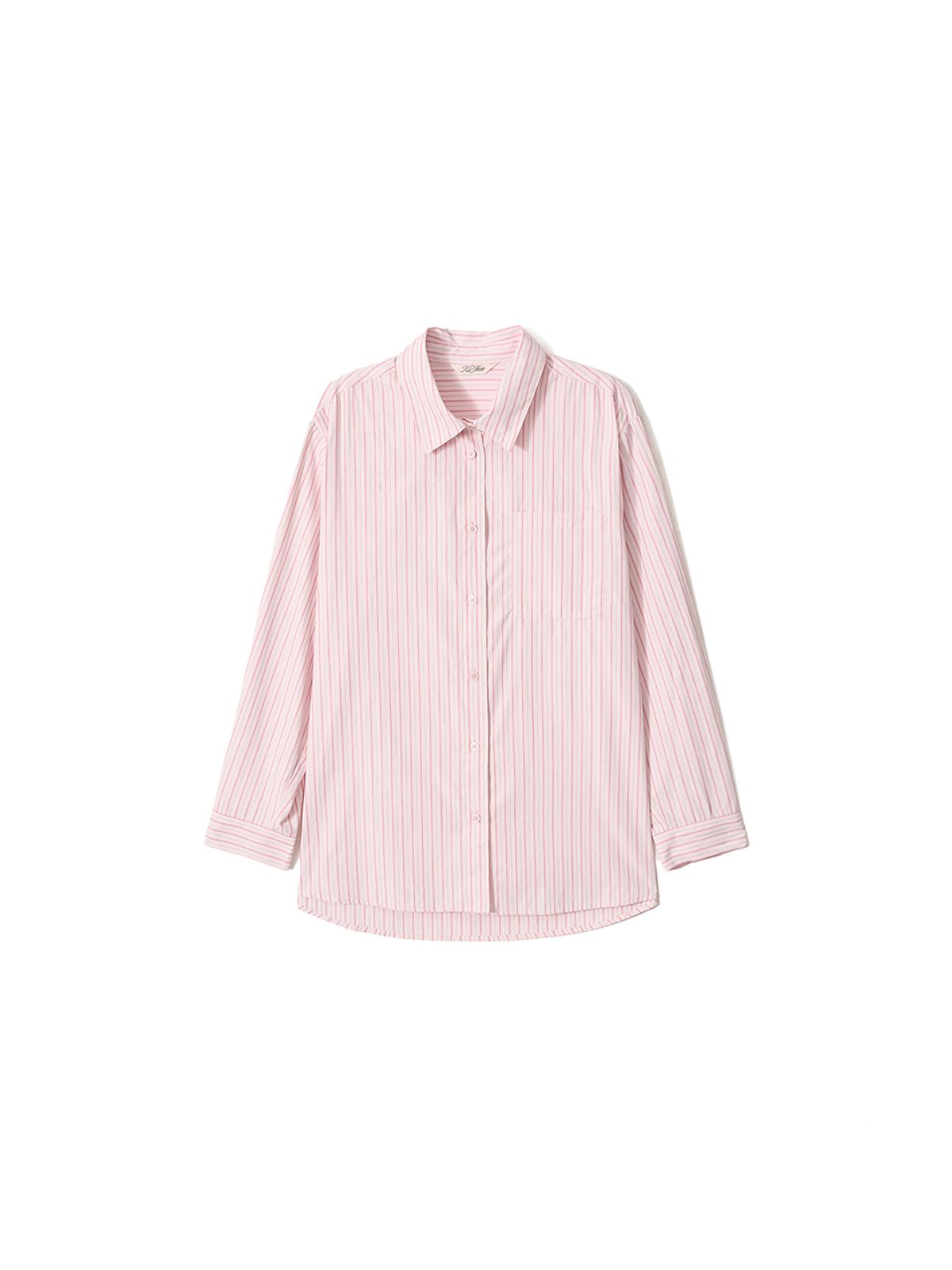 기준(KIJUN) Stripe Oversized Shirt Pink