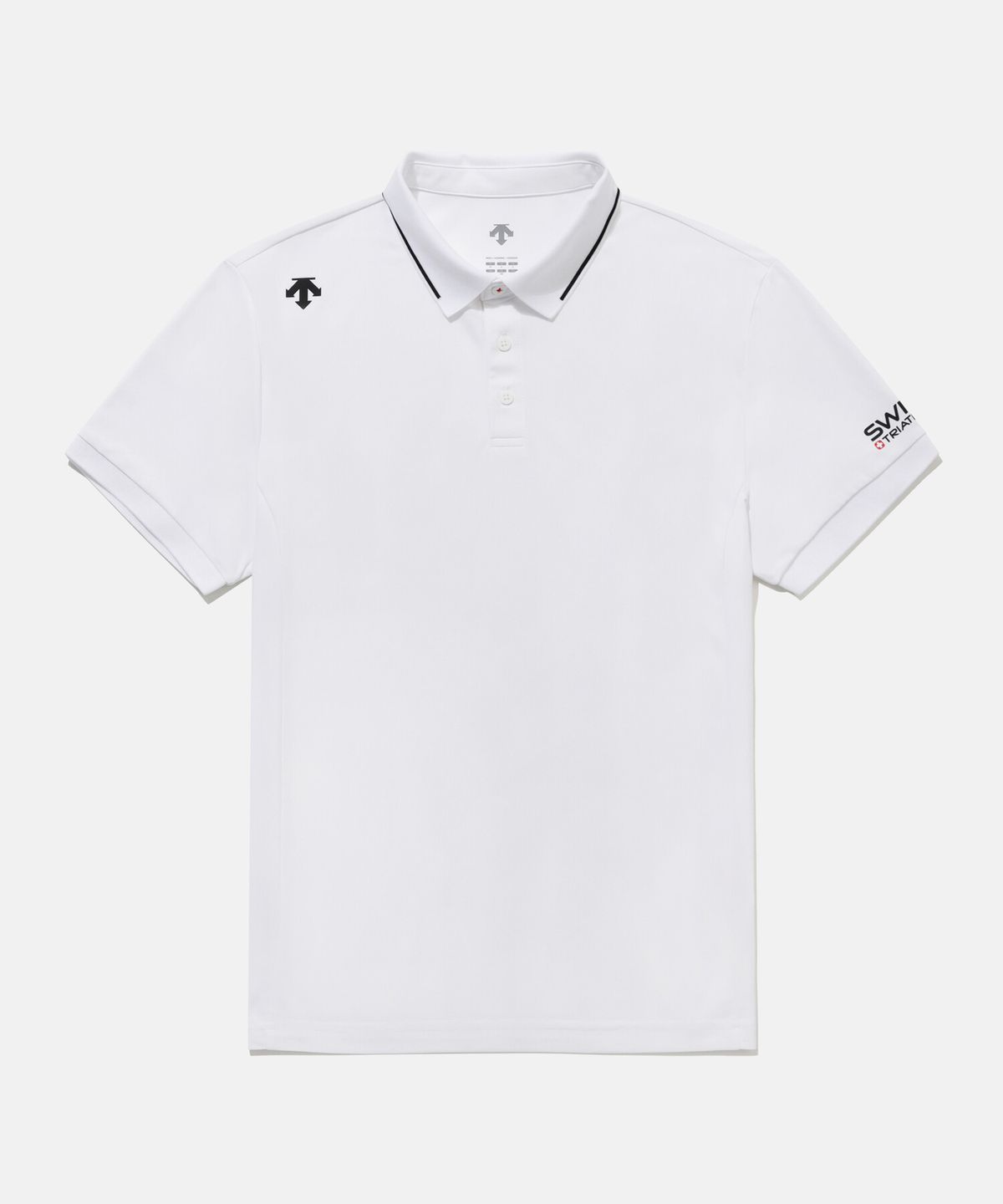데상트(DESCENTE) 스위스 트라이애슬론 폴로 반팔 티셔츠 화이트 SR223IPS51