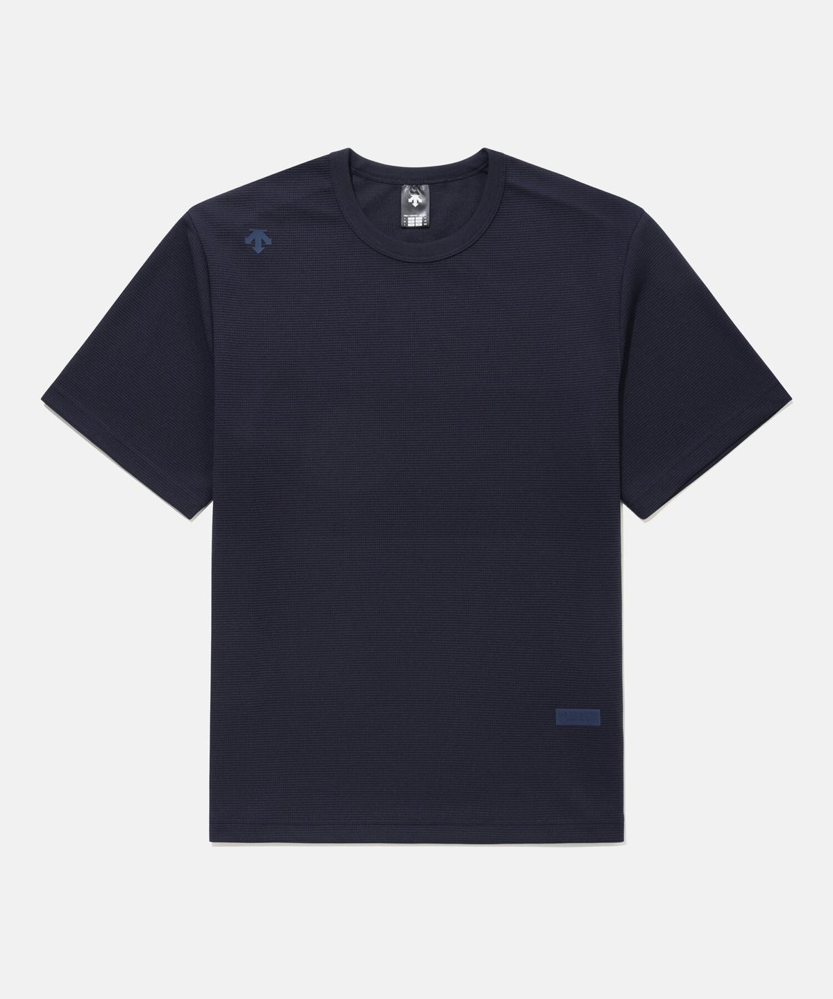 데상트(DESCENTE) 드라이 와플 반팔 티셔츠 네이비 SR111UTS32