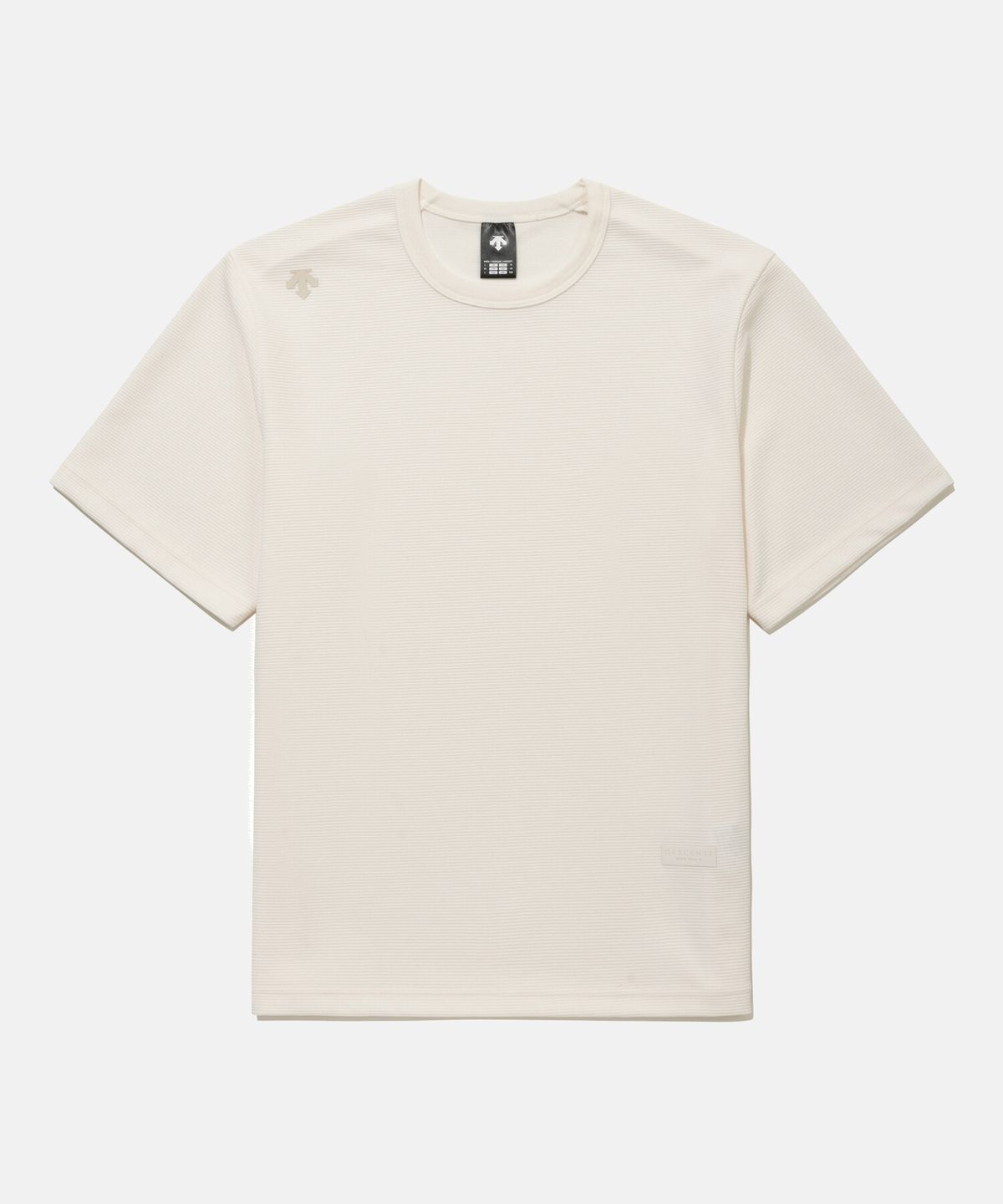 데상트(DESCENTE) 드라이 와플 반팔 티셔츠 아이보리 SR111UTS32