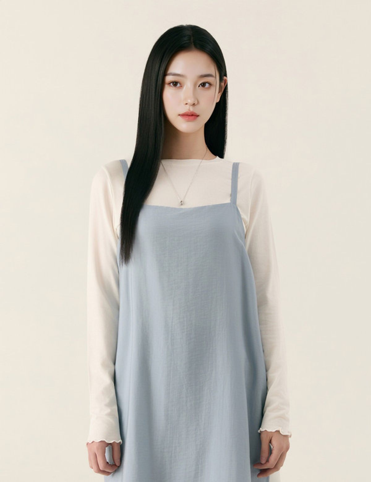 로엠(ROEM) 레이어드 롱 원피스_RMOWG23R13