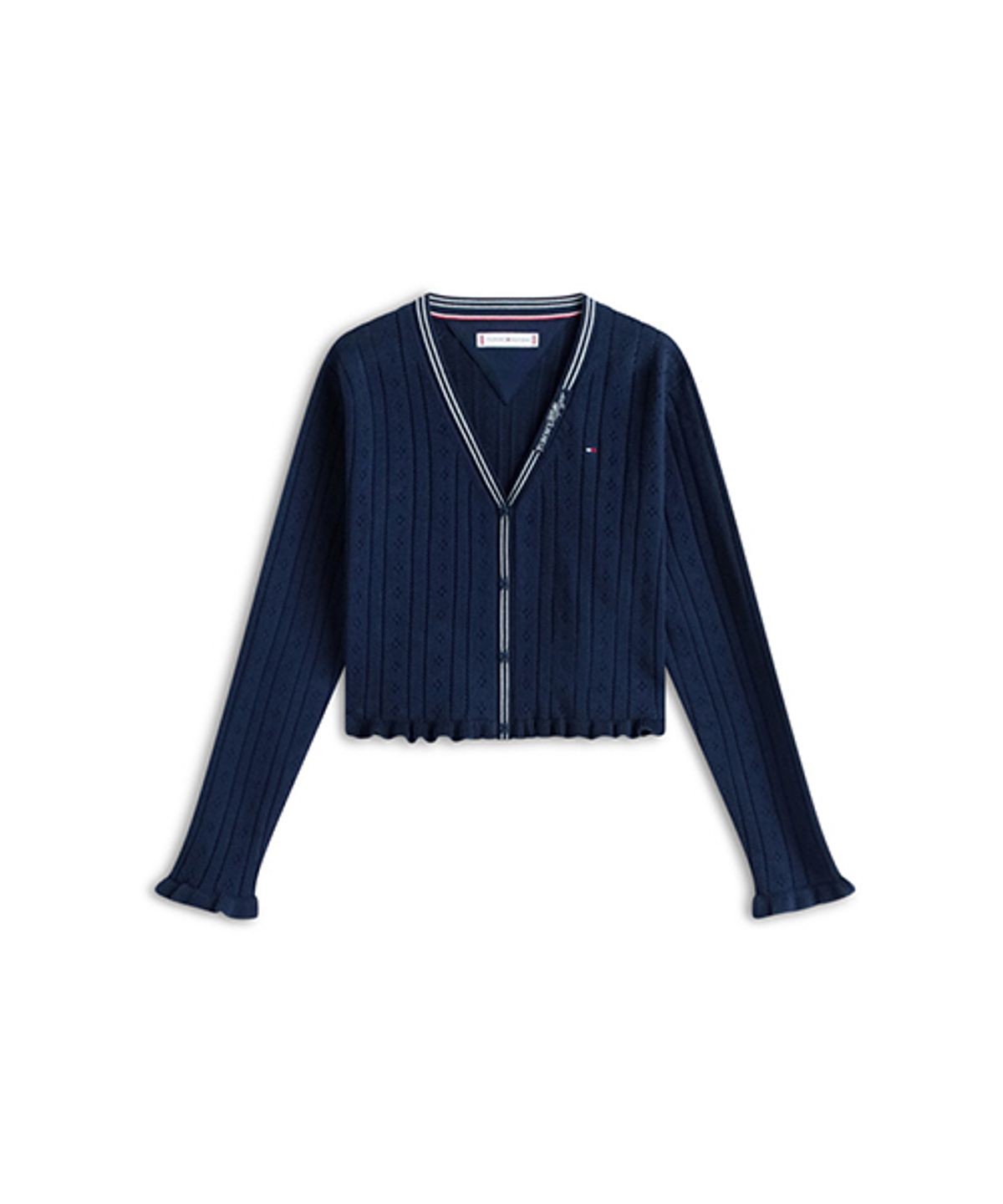 타미힐피거 키즈(TOMMY HILFIGER KIDS) 포인텔 프릴 가디건