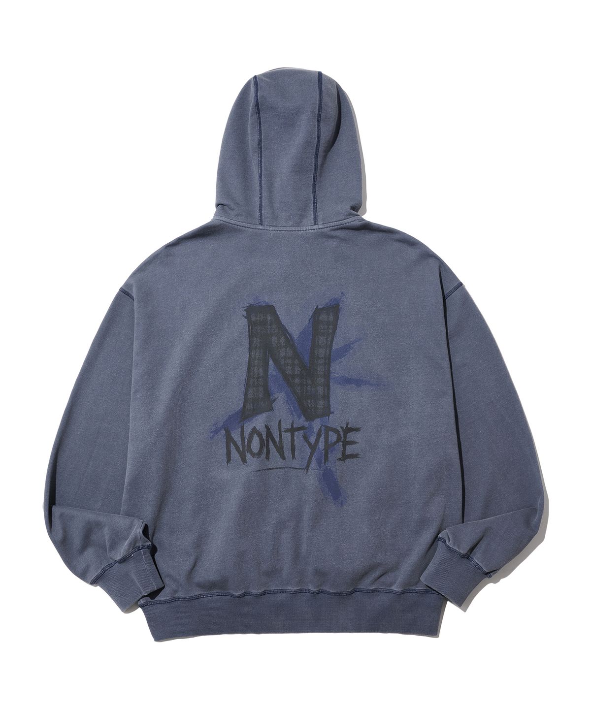 논타입(NONTYPE) SIGNATURE PRINT ZIP UP (PIGMENT NAVY)