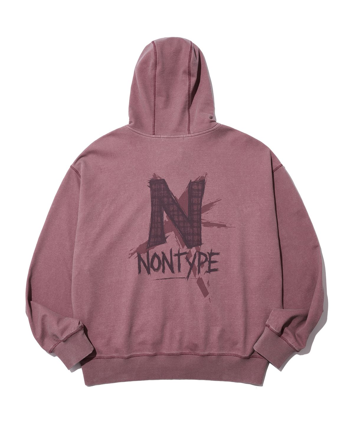 논타입(NONTYPE) SIGNATURE PRINT ZIP UP (PIGMENT RED)