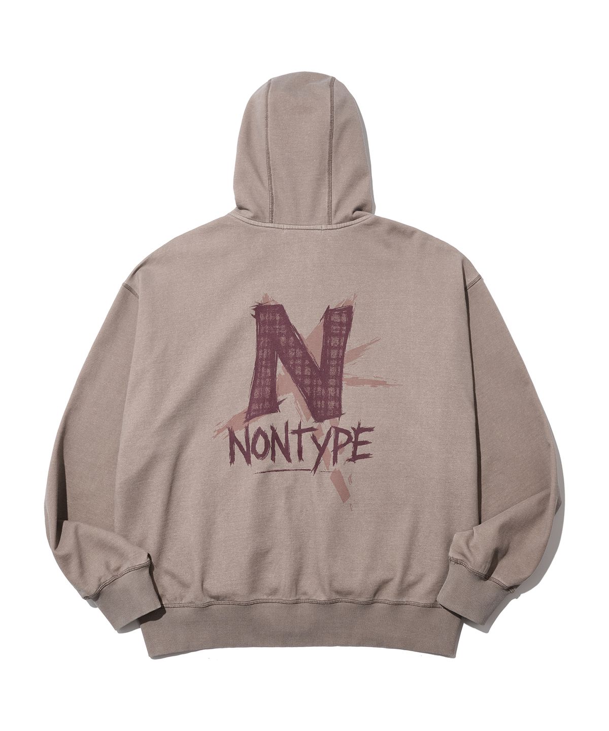 논타입(NONTYPE) SIGNATURE PRINT ZIP UP (PIGMENT BEIGE)