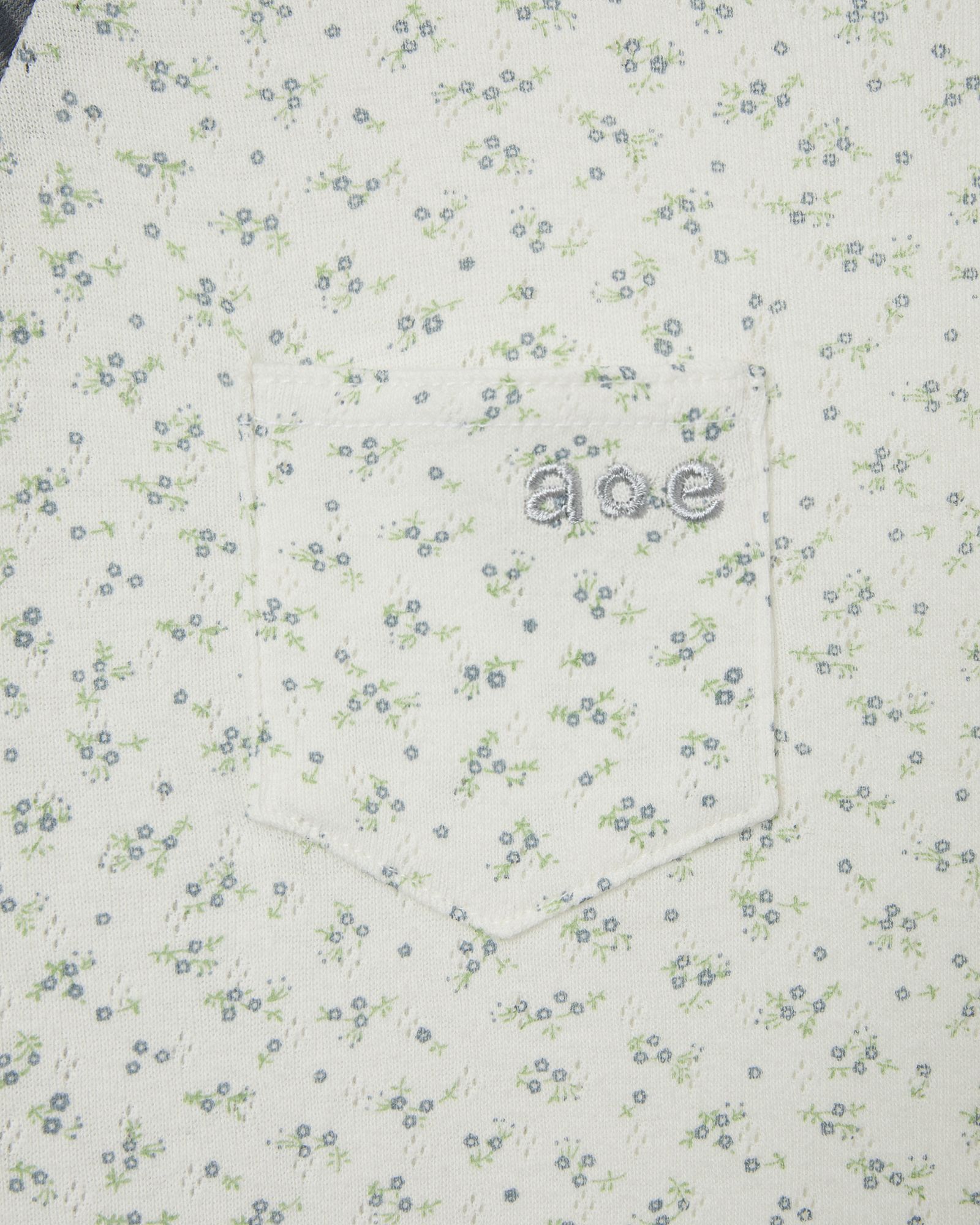 AEAEI 舒适花卉拼接长袖T恤 [炭灰色] source detail 7