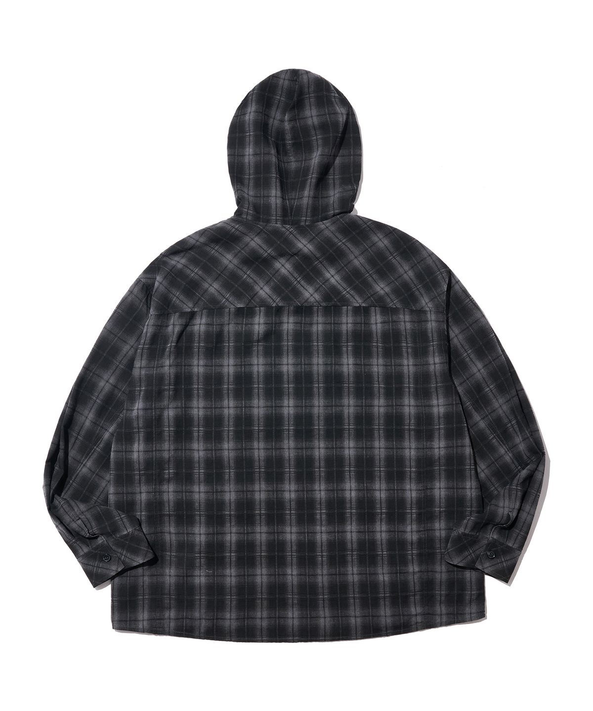 논타입(NONTYPE) CHECK HOODY SHIRTS (BLACK)