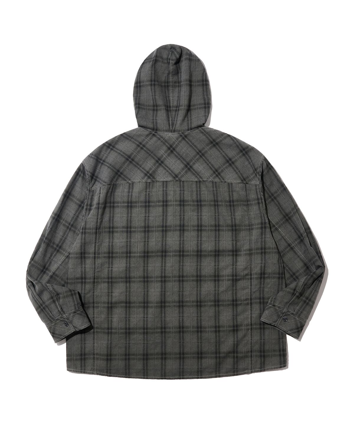논타입(NONTYPE) CHECK HOODY SHIRTS (GREY)