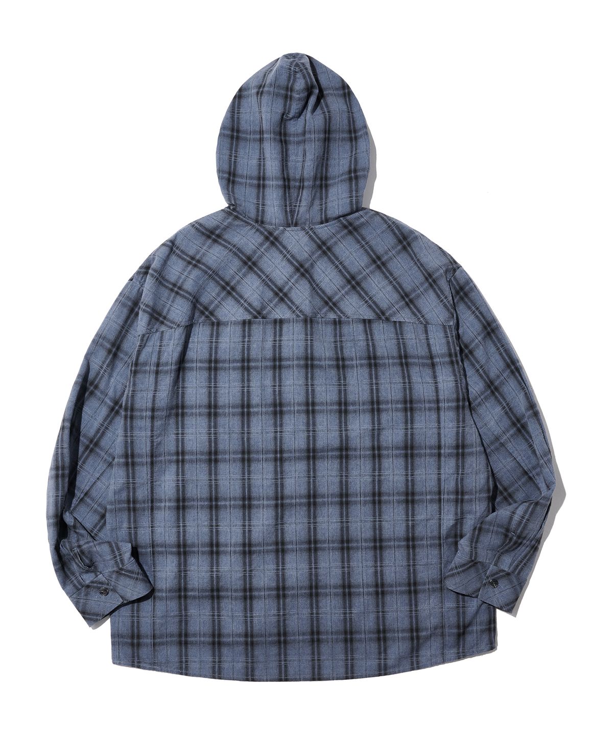 논타입(NONTYPE) CHECK HOODY SHIRTS (BLUE)