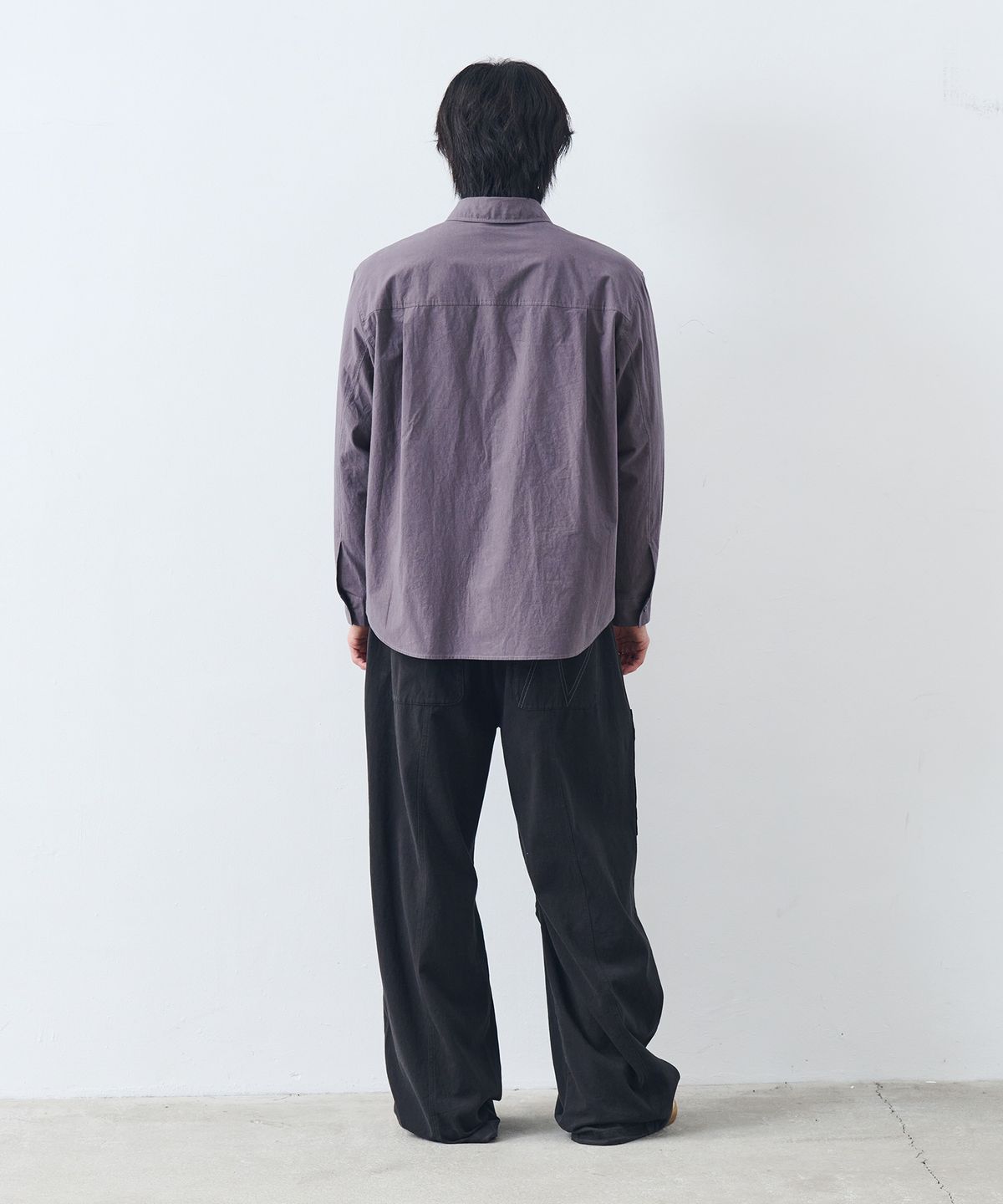 논타입(NONTYPE) GARMENT WASHED COMFY SHIRTS (CHARCOAL)