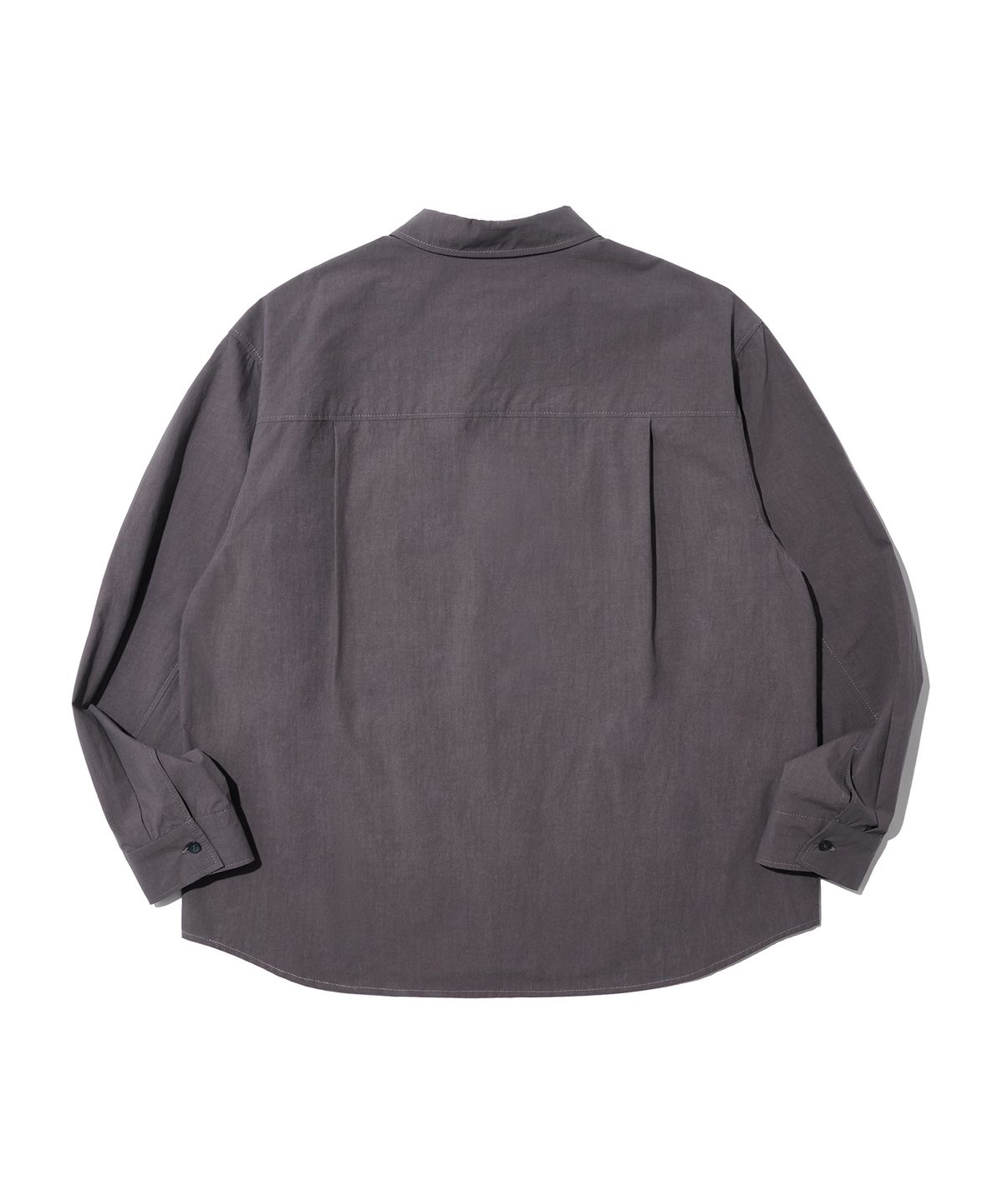 논타입(NONTYPE) GARMENT WASHED COMFY SHIRTS (CHARCOAL)
