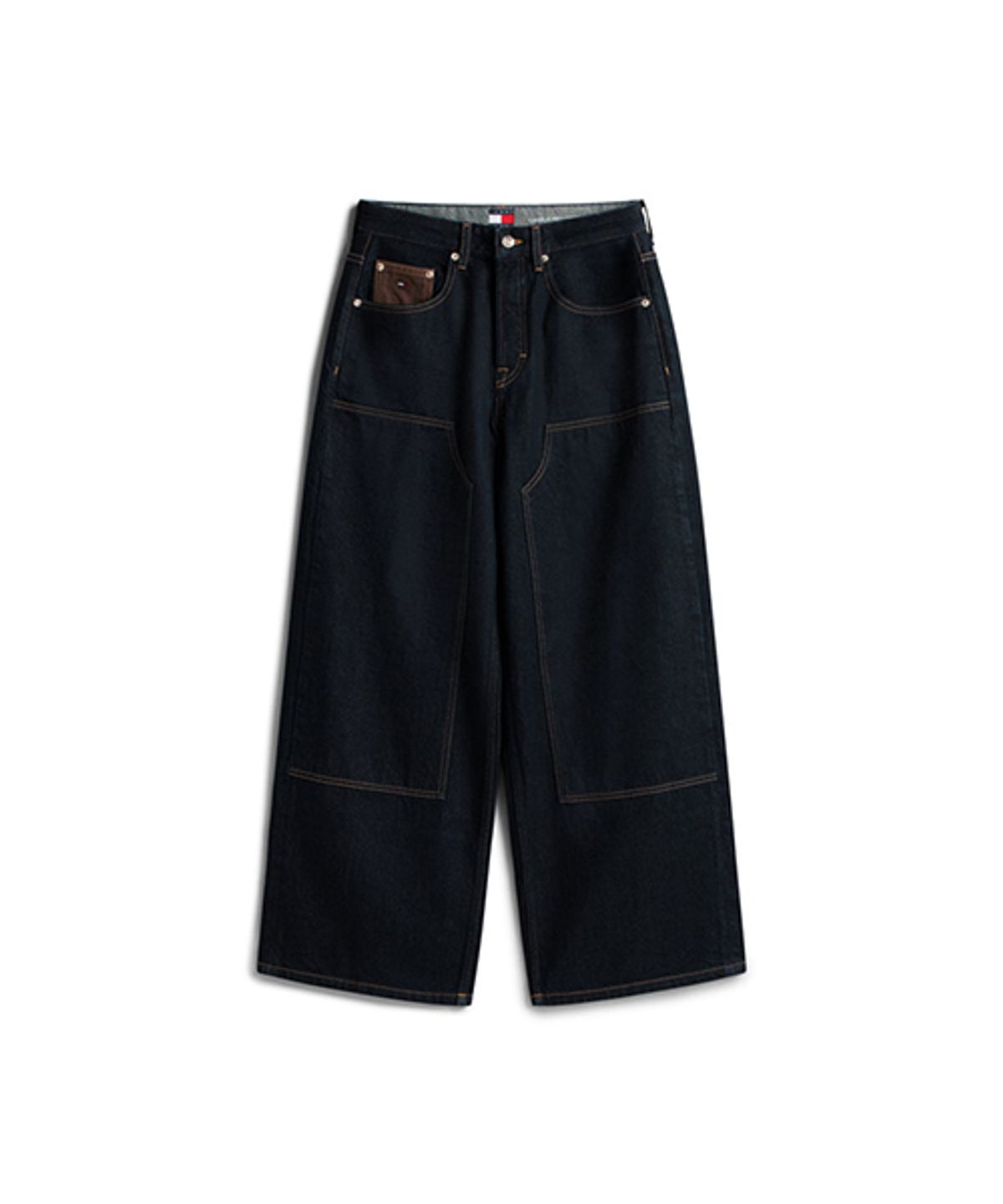 타미진스(TOMMY JEANS) 찰리 루즈 와이드 다크 데님 팬츠 (T32G0NEW41TWT11BK)