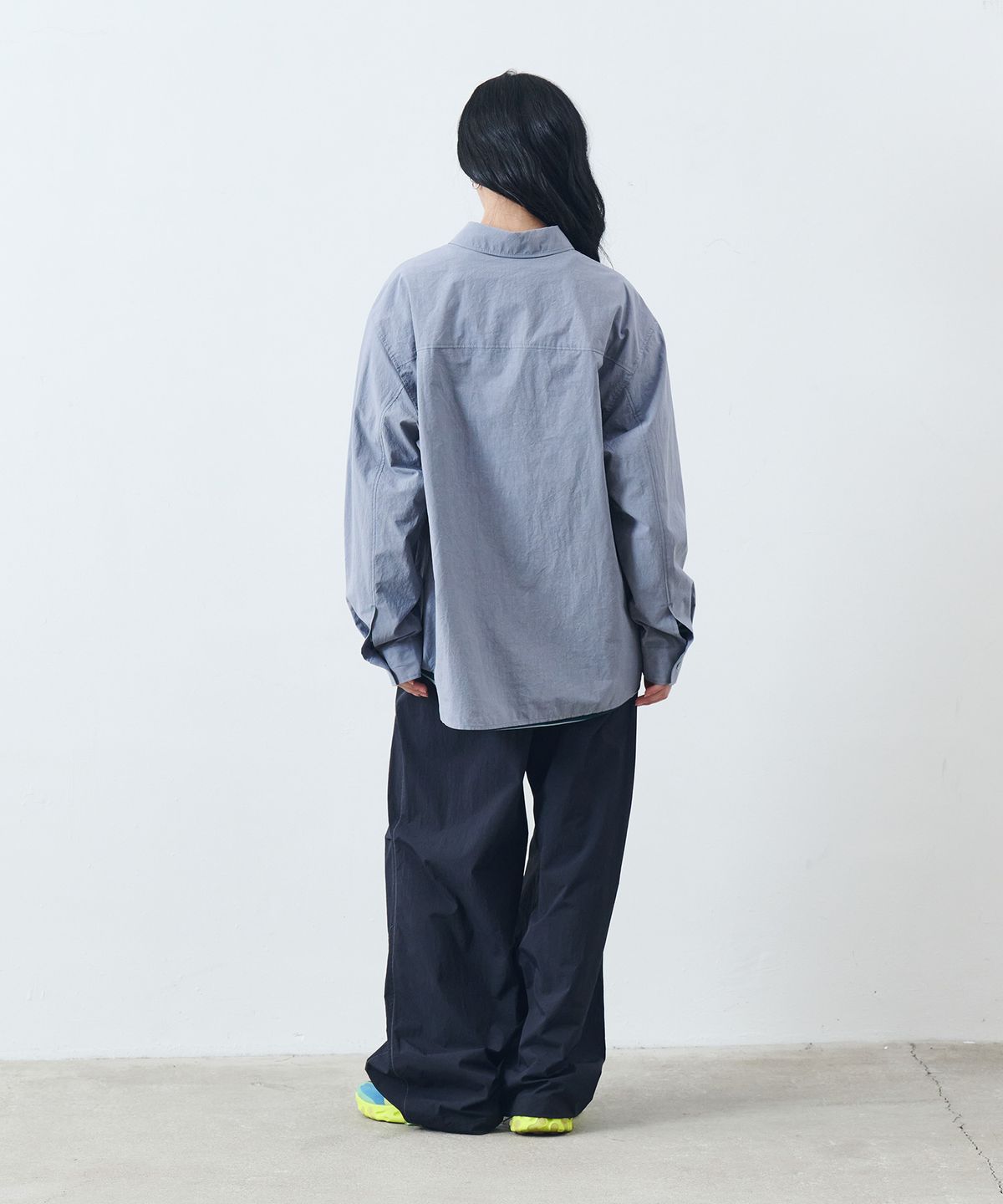 논타입(NONTYPE) GARMENT WASHED COMFY SHIRTS (DEEP SKY)