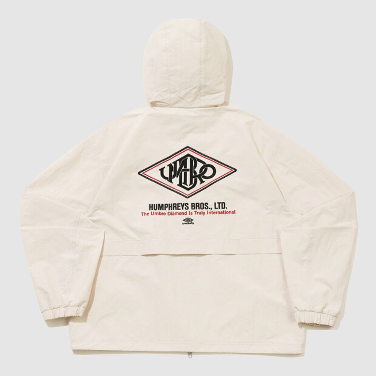 엄브로(UMBRO) HBL 엄그레이 워싱 후드 바람막이 자켓 아이보리 UR124CJK21
