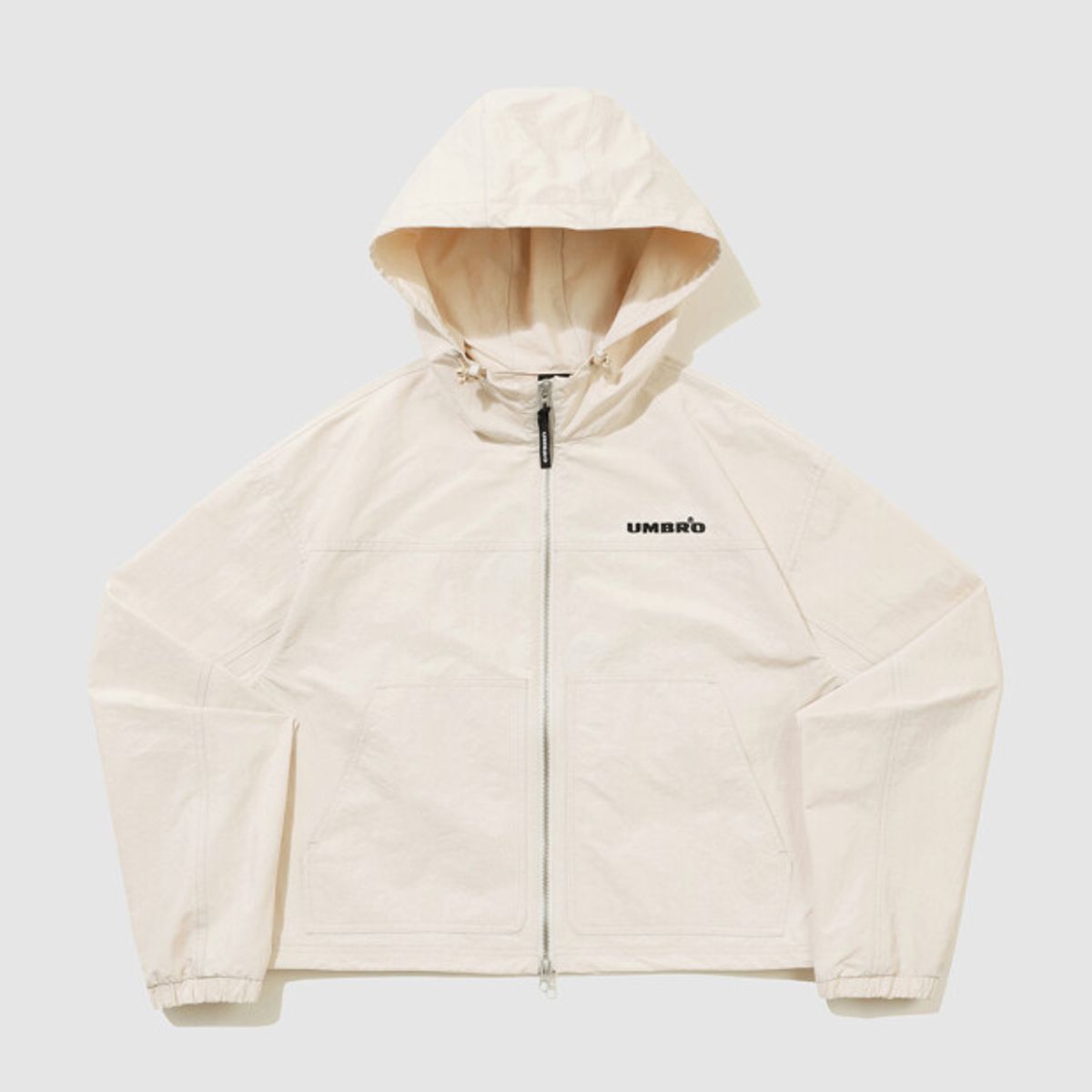엄브로(UMBRO) HBL 엄그레이 워싱 후드 바람막이 자켓 아이보리 UR124CJK21
