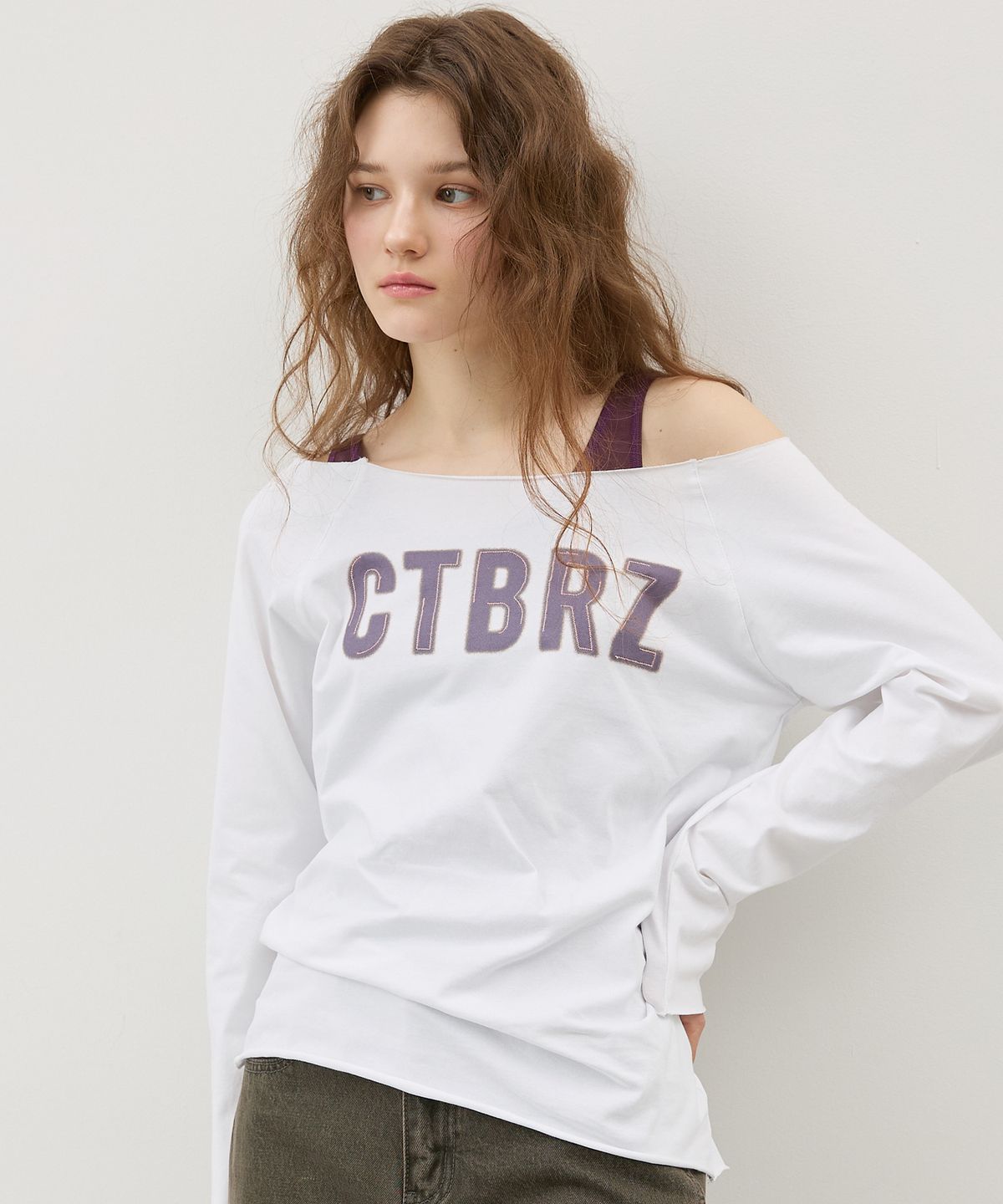 시티브리즈(CITYBREEZE) CTBRZ 보트넥 긴팔 티셔츠_WHITE