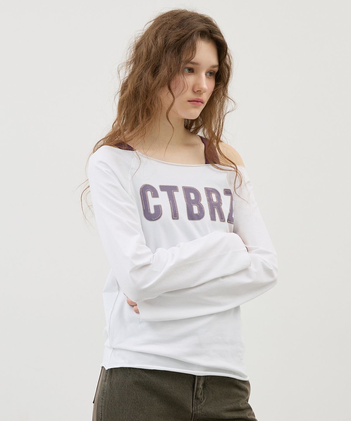 시티브리즈(CITYBREEZE) CTBRZ 보트넥 긴팔 티셔츠_WHITE