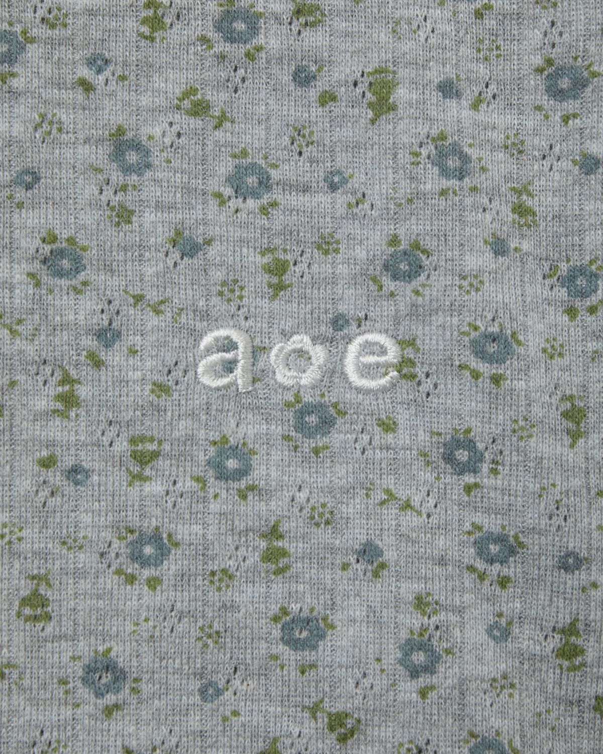 에이이에이이(AEAE) FLOWER HENLEY NECK TEE [MELANGE GREY]