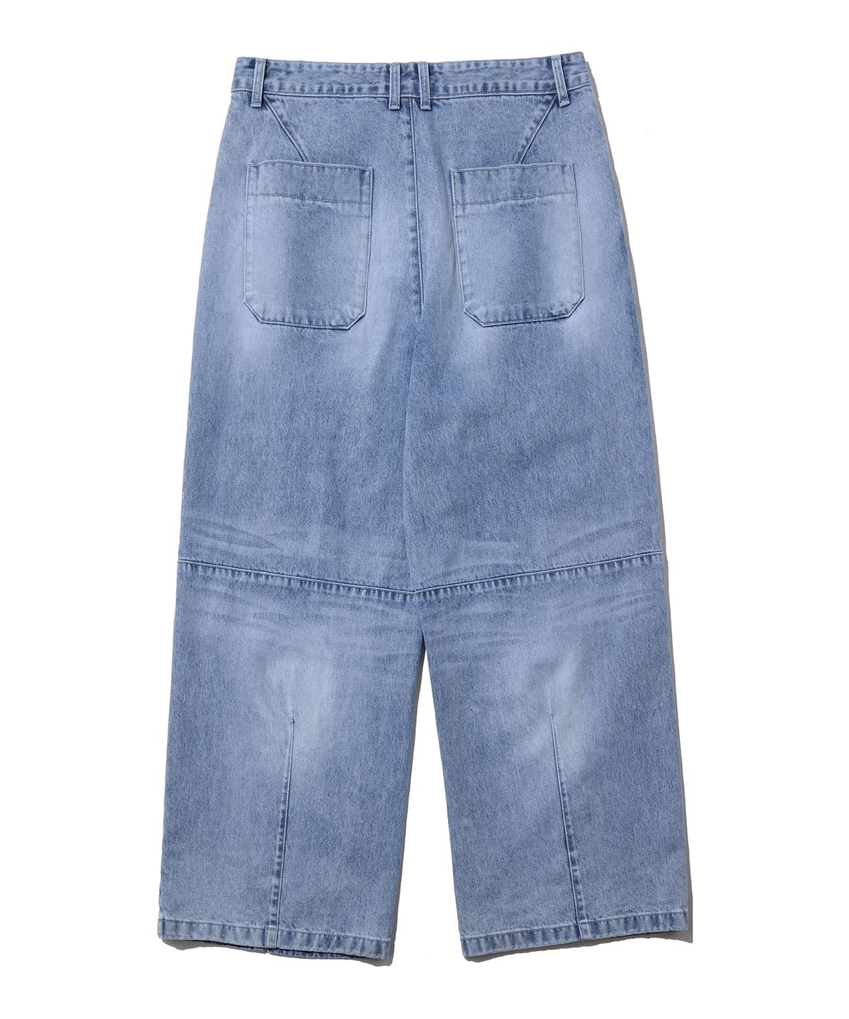 논타입(NONTYPE) GRADATION BIKER DENIM (WASHED BLUE)
