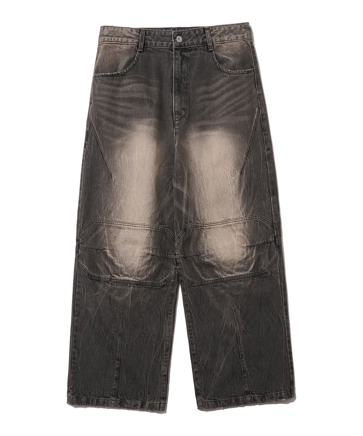 논타입(NONTYPE) GRADATION BIKER DENIM (BROWN)