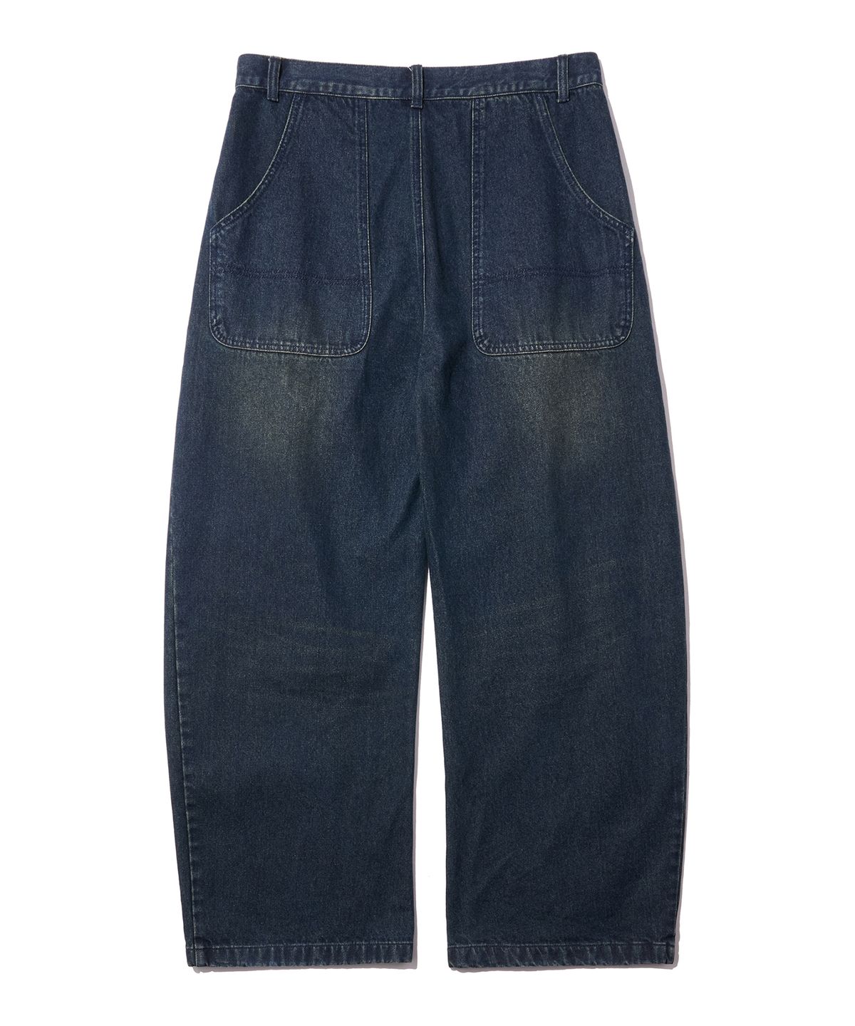 논타입(NONTYPE) CURVED DIAGONAL TUCK DENIM (INDIGO)