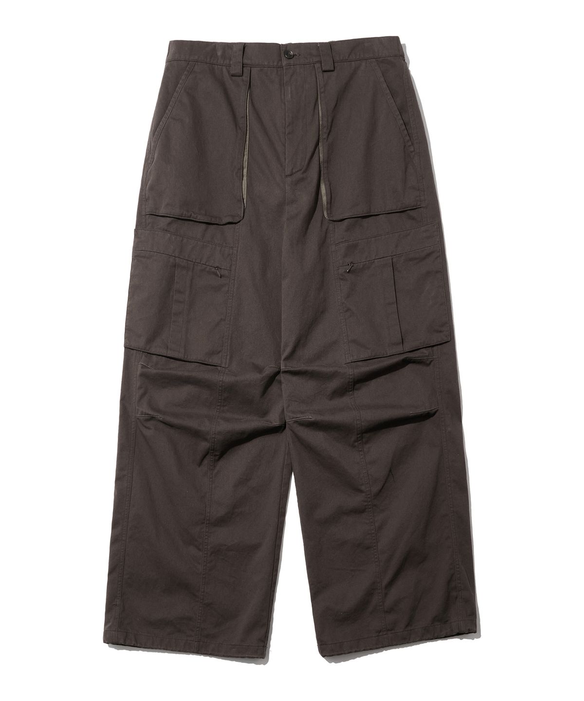 논타입(NONTYPE) PARACHUTE CONTRAST CARGO PANT (BROWN)