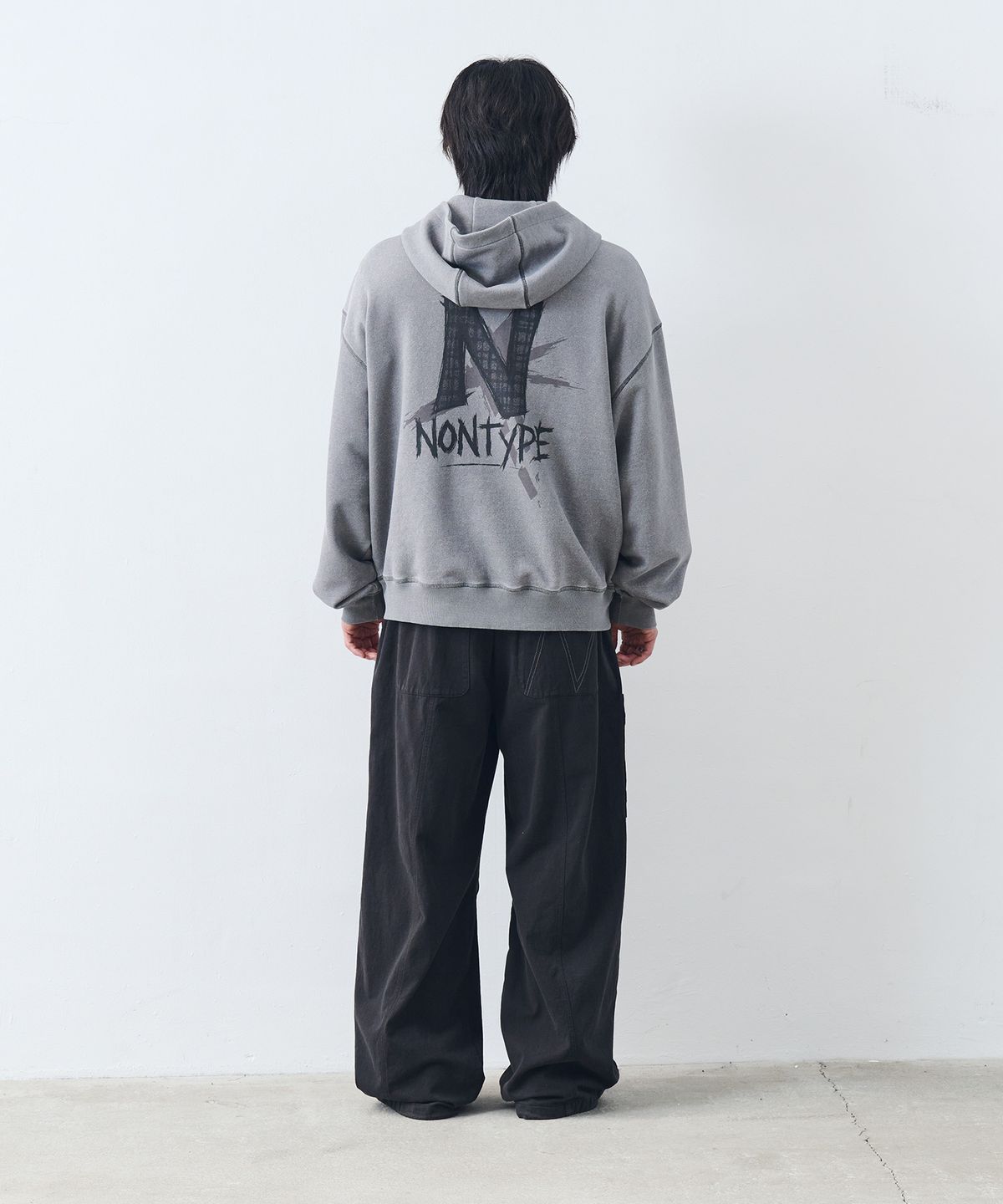 논타입(NONTYPE) PARACHUTE CONTRAST CARGO PANT (BLACK)