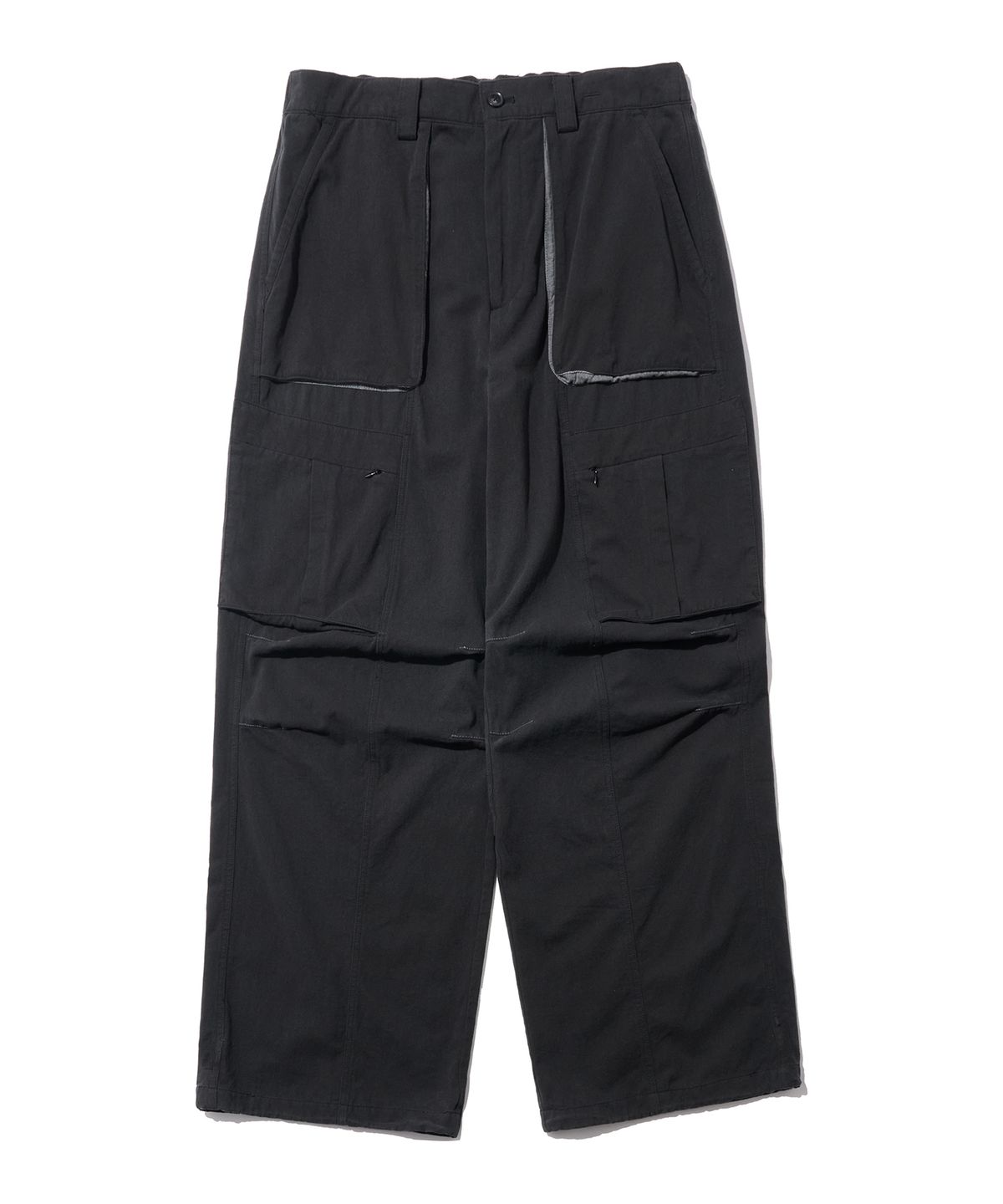논타입(NONTYPE) PARACHUTE CONTRAST CARGO PANT (BLACK)