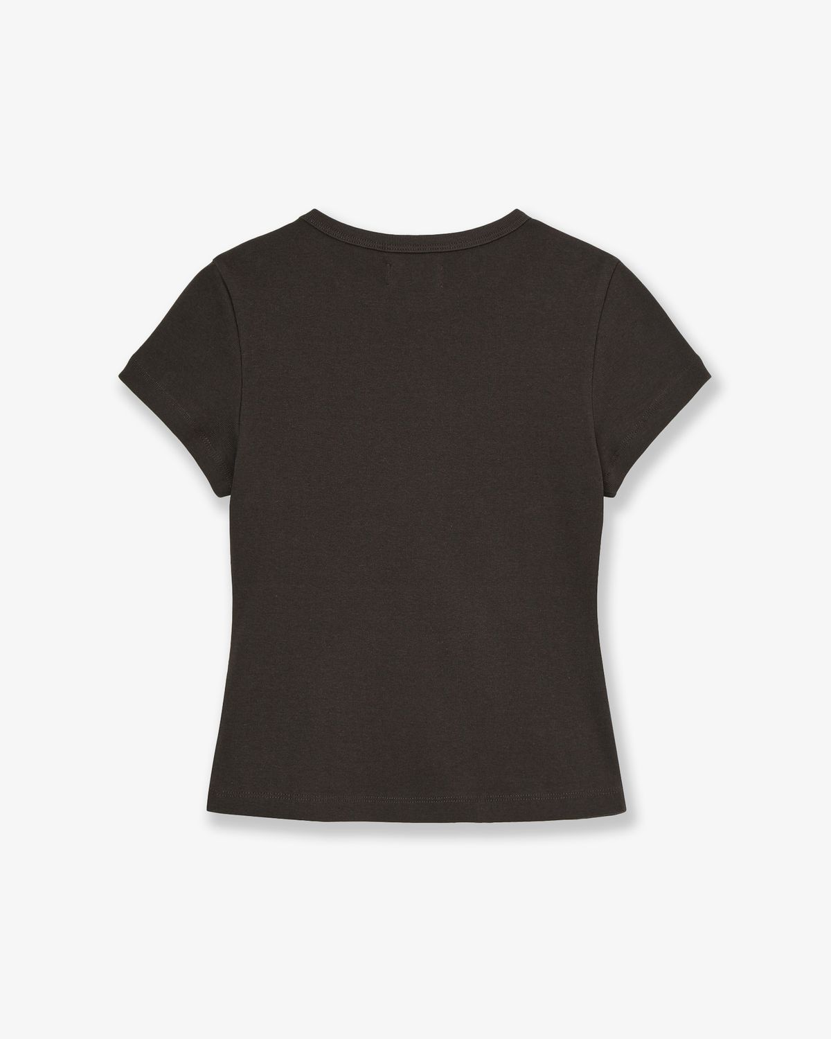 에이이에이이(AEAE) APPLIQUE FLOWER LOGO TEE [DARK BROWN]