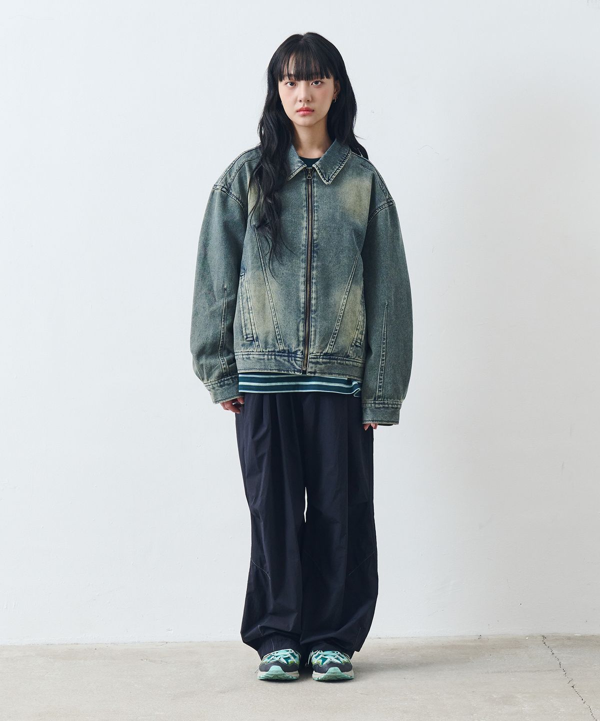 논타입(NONTYPE) WASHED DENIM BLOUSON (INDIGO)