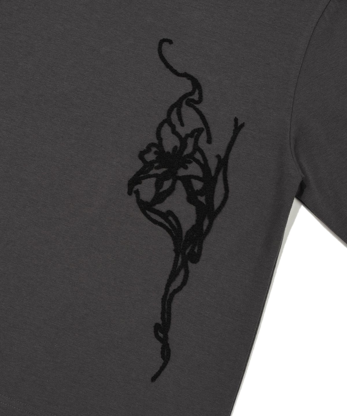리트리버클럽(RETRIEVER CLUB) FLOWER CUT SLEEVE [CHARCOAL GRAY]