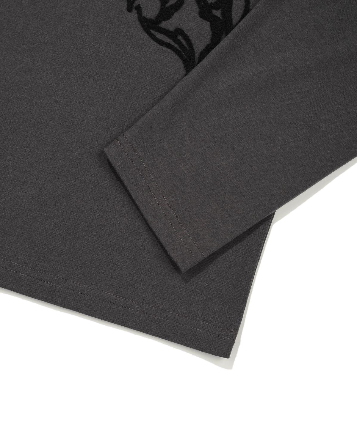 리트리버클럽(RETRIEVER CLUB) FLOWER CUT SLEEVE [CHARCOAL GRAY]