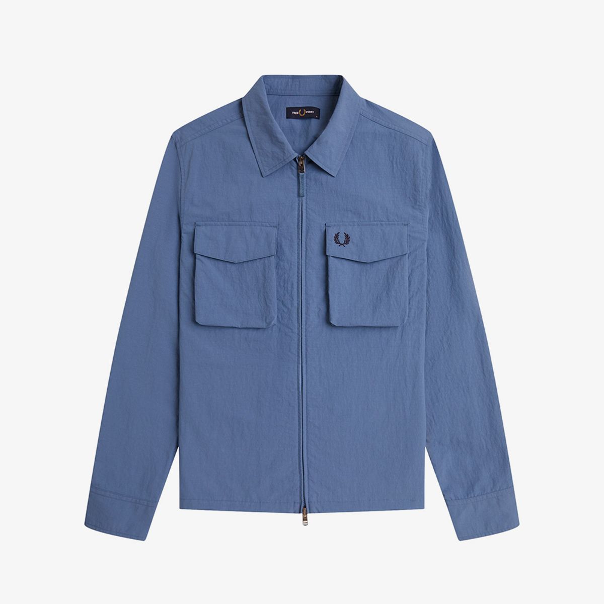 프레드페리(FRED PERRY) [Sport] 립스탑 포켓 오버셔츠 - 에이스 블루 AFPM2612402-27A