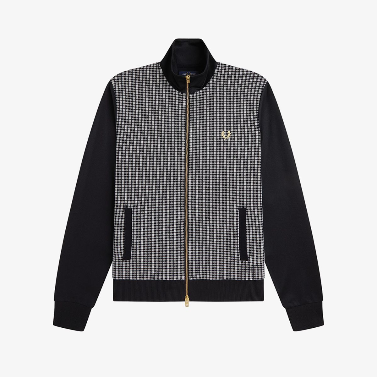 프레드페리(FRED PERRY) [Sharp] 니트 프론트 트랙 재킷 - 블랙 AFPM2612303-102