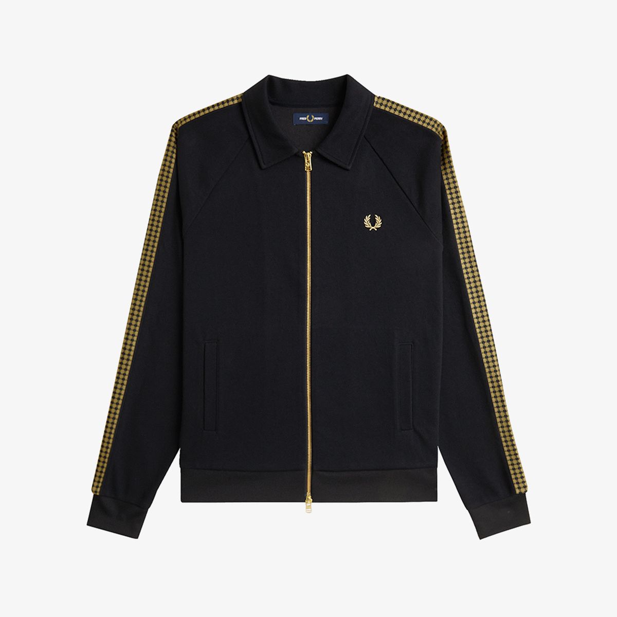 프레드페리(FRED PERRY) [Sharp] 크로스 테잎 트랙 재킷 - 블랙 AFPM2612302-102