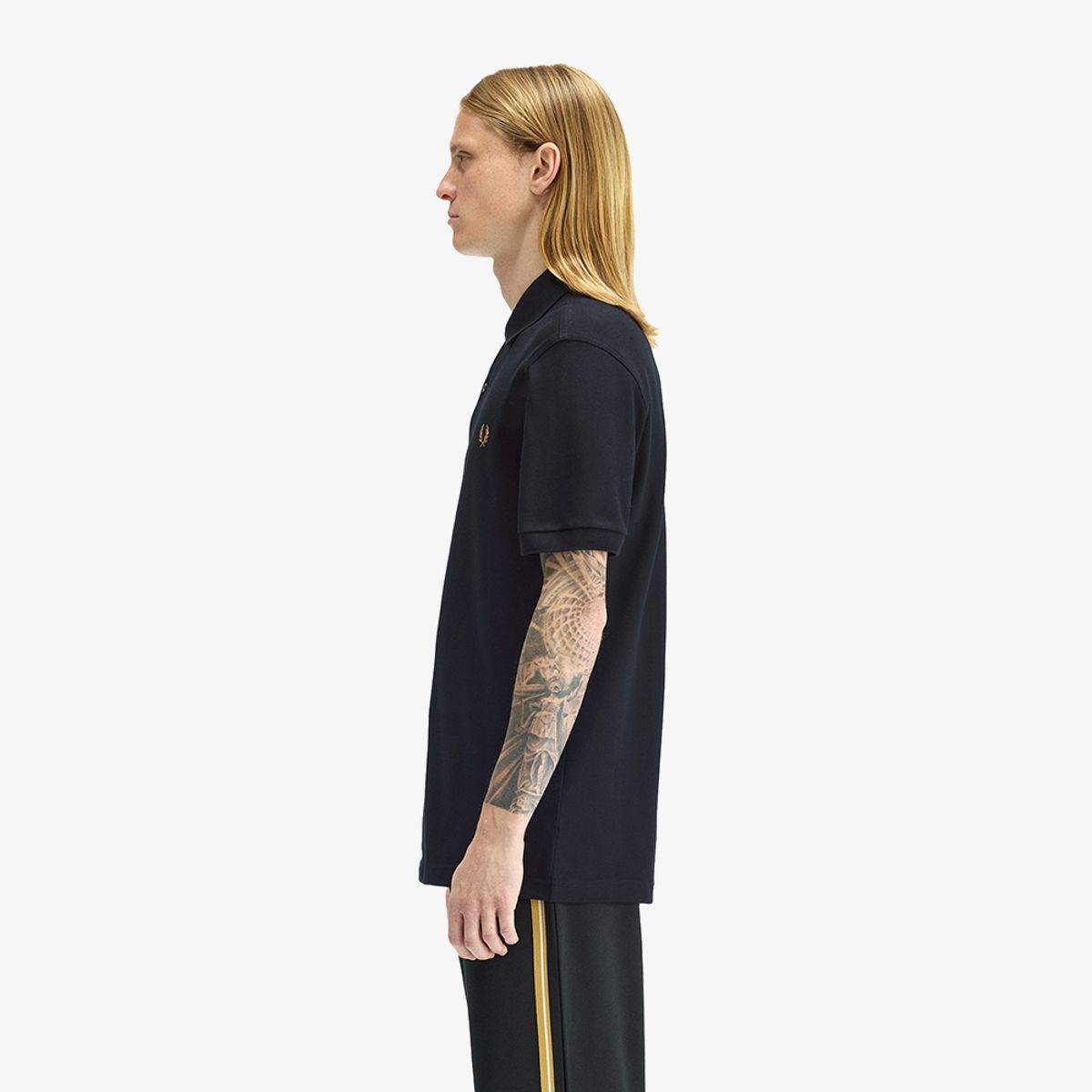 프레드페리(FRED PERRY) [M6000] 플레인 프레드페리 셔츠 - 블랙/다크카라멜 AFPM2616000-N60