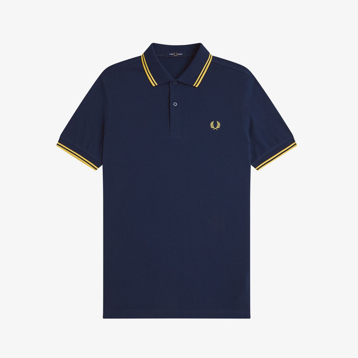 프레드페리(FRED PERRY) [M3600] 트윈 팁 프레드페리 셔츠 - 테니스블루/레몬발리 AFPM2613600-02B