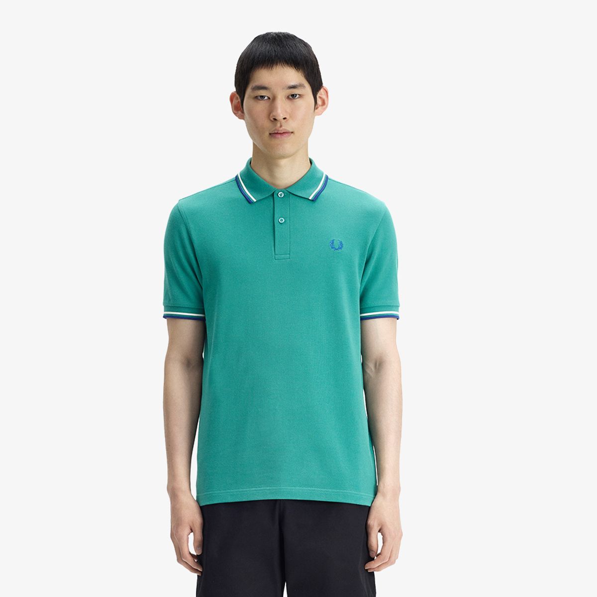 프레드페리(FRED PERRY) [M3600] 트윈 팁 프레드페리 셔츠 - 딥민트/스노우화이트/소호이클립스 AFPM2613600-03B