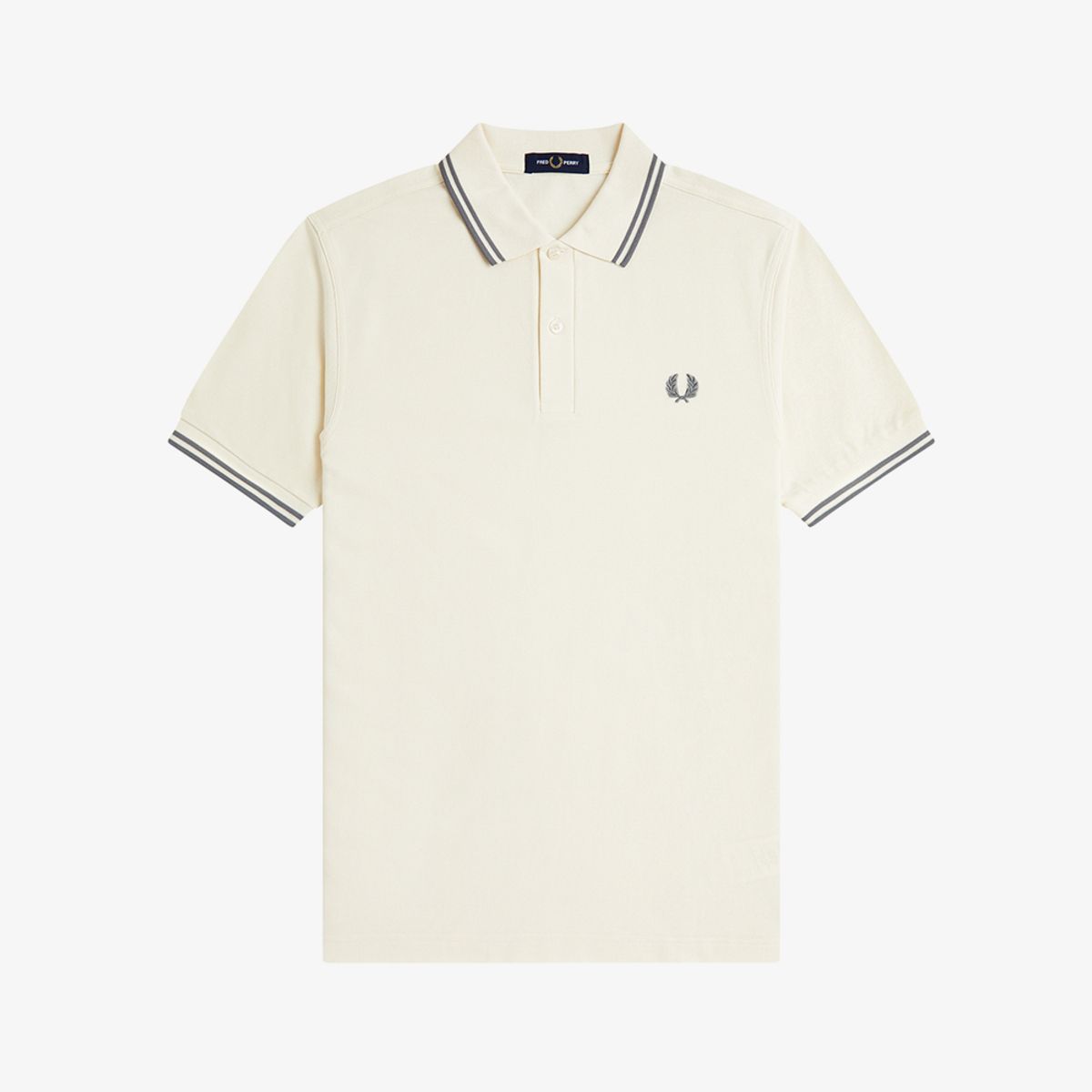 프레드페리(FRED PERRY) [M3600] 트윈 팁 프레드페리 셔츠 - 에크루/스톡포트블루 AFPM2613600-95A