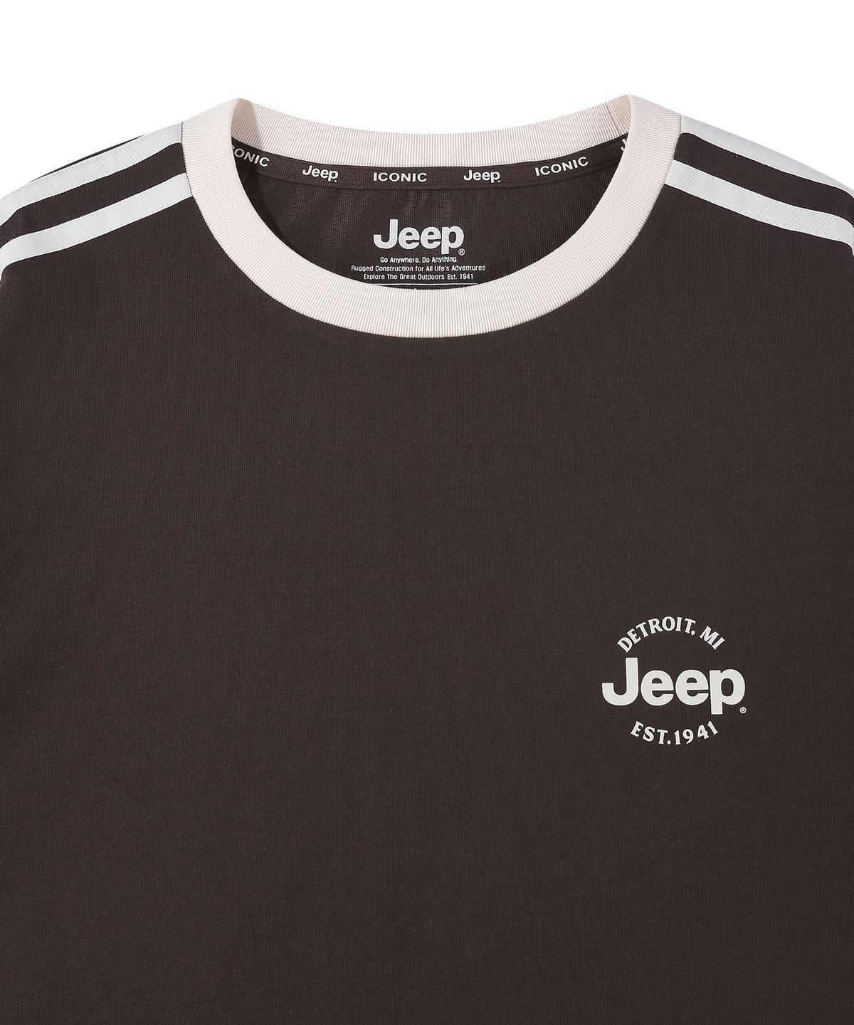 지프(JEEP) WAVY 트랙 반팔 티셔츠 (JR5TSU131BR)